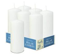 Hyoola Bougies Blanches Piliers 75 mm x 175 mm - Bougies Inodores Piliers - Pack de 6 Bougies Piliers - Fabrication Européenne