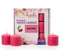 Hyoola Bougies Votives Parfumées - Bougies Votives Cerise Sauvage - Durée de Combustion 12 heures - Lot de 9 - Fabrication Européenne
