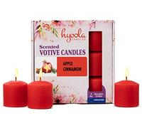 Hyoola Bougies Votives Parfumées - Bougies Votives Pomme-canelle - Durée de Combustion 12 Heures - Lot de 9 - Fabrication Européenne