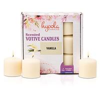 Hyoola Bougies Votives Parfumées - Bougies Votives Vanille - Durée de Combustion 12 heures - Lot de 9 - Fabrication Européenne