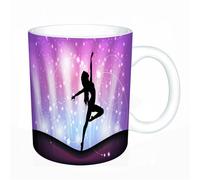 HYOSXC Mug Humour Design Élégant Et Intemporel Tasse Café 11 oz 330ml Céramique Idée Cadeaue,Un voyage enchanteur à vélo pour les femmes, un vélo décoré de papillons, une fe,impression des deux côtés