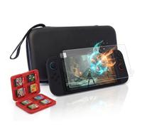 HYPE GAMER GEAR Étui de transport pour Nintendo Switch 2 - Comprend un protecteur d'écran en verre trempé et un porte-cartes de jeu - Résistant aux chocs - Pack Premium
