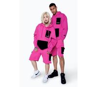 Hype Men's Fleece Jogger Shorts Rose Moyen Male