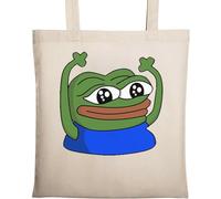 Hype Pepe The Frog Feels Good Man Sac fourre-tout en coton écologique naturel Beige