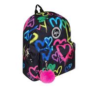hype SAC À DOS COEUR GRAFFITI NOIR, noir/multicolore, Taille unique, Décontracté