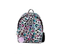 hype Sac à dos unisexe imprimé léopard argenté Sac à dos d'école/voyage Imprimé animal