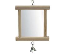 Hypeety Miroir interactif avec clochette pour perroquet, ara, gris africain, perruches, cacatoès, calopsittes, conures, inséparables, cloches (C)