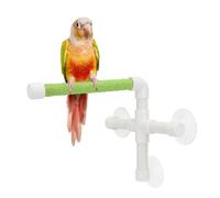 Hypeety - Perchoir pour oiseaux avec ventouse pour fixation sur fenêtre et douche