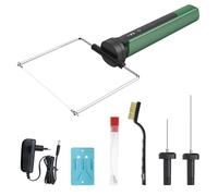 HYPEJET 3-en-1 Fil Chaud Découpe Polystyrène, 100-240V/15W Coupeur de Mousse Electrique, Découpe Polystyrène pour Mousse, Plaques de Mousse et Gomme Moussante, Vert