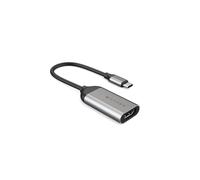 HYPER Adaptateur HD-H8K USB Type-C vers HDMI 2.1, support HDR, résolution jusqu'à 7680x4320 (4320p), taux de rafraîchissement 144Hz, boîtier aluminium