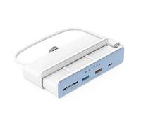 Hyper Adaptateur Hub USB 6 en 1 : HDMI 4K60Hz, USB-C 10 Gbit/s, 2 USB-A 10 Gbit/s, SD UHS-I, MicroSD UHS-I pour iMac 2021 24"