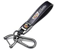 HYPER BUYZ Porte-clés de voiture en cuir pour Cadillac Escalade CT4 CT5 CT6 ATS CTS SRX XT5 Series Porte-clés Accessoires familiaux (noir)
