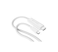 HYPER Câble HDMI 2.1a - USB-C vers HDMI Type A - 2.5m - Blanc - HDCP 2.2 - Connecteurs Mâle-Mâle Droit - Référence HD6007WHGL