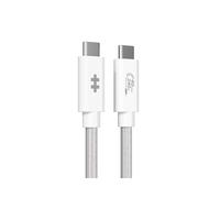 HYPER Câble USB4 Gen 3x2 USB-C/USB-C 1.2m, 40 Gbit/s, Délivrance Puissance 240W, résolution 7680x4320@144Hz, Tressé, Blanc