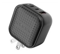 HYPER Chargeur USB-C HyperJuice GaN 65W - Charge rapide 2 périphériques USB-C et 2 USB-A