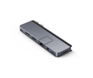 HYPER DUO PRO 7-in-2 USB-C Hub USB Type-C 104 Mbit/s Gris