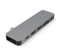 Hyper GN21D-GRAY HyperDrive Solo 7-en-1 USB-C Hub avec Ports Essentiels pour la Photographie - Gris