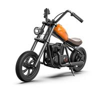 HYPER GOGO Challenger 12 Motocross Électrique pour Enfants, Moto Électrique avec Moteur 160W, Modes de Vitesse de 8/12/16 KMH, Autonomie de 16KM pour Les Enfants 6-12 Ans (Orange)