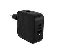 HYPER HyperJuice® 70W USB-C Adaptateur de voyage 70 W 1x USB-A, 2x USB-C® Power Delivery noir GaN, avec adaptateur pour l'Europe