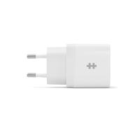 HYPER HJ205EU Chargeur Secteur 2 Ports USB (1x Type-C, 1x Type-A USB 3.2 Gen 1) Charge Rapide 20W/18W Blanc Protection Surtension/Court-circuit