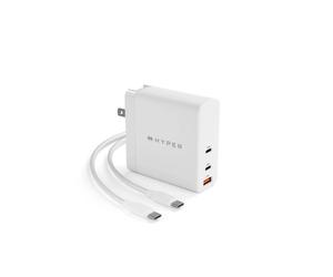 HYPER HJG140WW, Intérieur, AC, 2 m, Blanc Le CHARGEUR GAN HYPER HYPERJUICE 140 W - GLOBAL - CHARGEUR ADAPTATEUR MULTI-PORT est un
