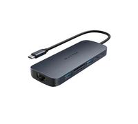 Hub USB C Hyper 11 en 1 Ecosmart Génération 2 MST 140 W Bleu et Argent