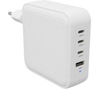HYPER HyperJuice® 100W USB-C Adaptateur de voyage 100 W 1x USB-A, 3x USB-C® Power Delivery, Power Delivery 3.0, QC 2.0, QC 3.0, PPS blanc GaN, avec adaptateur