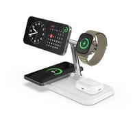 Targus HyperJuice Next - Support de chargement sans fil - 4 en 1 + adaptateur secteur - 15 Watt - 3 A - Fast Charge - 4 connecteurs de sortie - blanc Blanc G