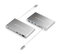 Hyper Lecteur Hub USB C, Adaptateur de Type C Station d'accueil W Power Delivery Charge, USBC 5Gbps données, 4K Hdmi, 3xUSB 3.1 Ports, Vga, etc. Space Gray