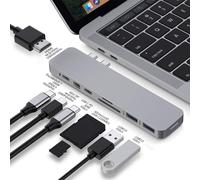 Hyper PRO 8 en 2 Hub 8 ports HDMI 4K USB 3.0 USB-C Mini DisplayPort et lecteur de cartes SD et Micro SD ¿ gris