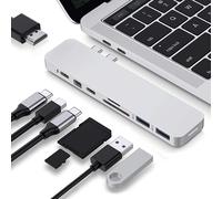 Hyper PRO 8 en 2 Hub 8 ports HDMI 4K USB 3.0 USB-C Mini DisplayPort et lecteur de cartes SD et Micro SD ¿ gris