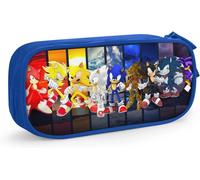 Hyper Sonic The Hedgehog Pencil Pen Case Widepen Bag Blue[104]