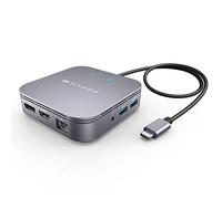 Hyper Station d'accueil Thunderbolt 4 - Station d'accueil Thunderbolt 4 avec double écran 6K 60 Hz - Station d'accueil HyperDrive pour une connexion Ethernet ultra-rapide 2,5 Gigabit