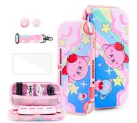 HYPERCASE Adorable étui Anime Switch Lite avec sac de transport rose pour rangement d'accessoires Lite, coque Softshell Switch Lite, protection d'écran HD, bandoulière et 2 capuchons de pouce Kawaii