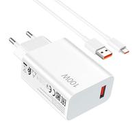 HyperCharge Chargeur 100W avec Câble USB C 1m pour Xiaomi F8 Ultra 17 Pro Max, 90W 67W Chargeur USB Turbo Charge pour Xiaomi 15 Ultra 14 14T 13 Ultra POCO X7 Pro POCO F6 F7 Pad 7 Mix Flip 15T