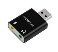 Hypercube Adaptateur audio stéréo externe USB pour Windows et Mac Plug and Play Aucun pilote nécessaire