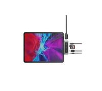 HyperDrive 6-in-1 USB-C Media Hub - Station d'accueil - USB-C - HDMI - pour Apple 10.9-inch iPad Air (4th generation, 5th generation); 11-inch iPad