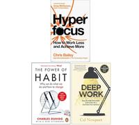 Hyperfocus, Atomic Habits, Deep Work 3 Books Collection Set