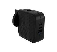 HyperJuice - Adaptateur secteur - GaN - 70 watt - QC 3.0, Power Delivery 3.0 + PPS - 3 connecteurs de sortie (USB, 2 x USB-C) - noir