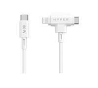 HyperJuice - Câble Lightning - 24 pin USB-C mâle pour Lightning, 24 pin USB-C mâle - 1.5 m - blanc