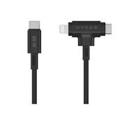 HyperJuice - Câble Lightning - 24 pin USB-C mâle pour Lightning, 24 pin USB-C mâle - 1.5 m - noir