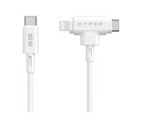 HYPER HyperJuice câble USB USB 2.0 1,5 m USB C USB C/Lightning Blanc