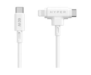 HyperJuice - Câble Lightning - USB-C mâle pour Lightning, USB-C mâle - 1.5 m - blanc
