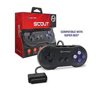Hyperkin Scout Manette filaire de qualité supérieure pour SNES - Manette de jeu compatible avec le système Super Entertainment - Noir sidéral