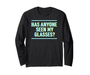 Hypermétrope Blague ou Myope Humour Drôle Lunettes Perdues Manche Longue