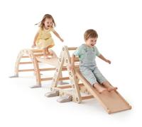 HyperMotion Aire de Jeux 3 en 1 Triangle Montessori avec Toboggan