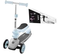 HyperMotion Draisienne Trottinette Enfant Evolutive 3 en 1 Siège pour Petit Amovible Hauteur Guidon Réglable Roues Stables Bleu