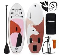 HyperMotion Paddle Gonflable Enfant 215 cm - Planche Stand Up Paddle avec Pagaie Réglable, Pompe Haute Pression, Leash, Sac Étanche - pour Les débutants, Jusqu'à 130 kg