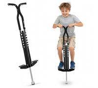 HyperMotion POGO Bâton Sauteur pour Jeunes 9-14 Ans, Appareil d’Entraînement 50 kg, Structure Légère 2,35 kg, Mécanisme à Ressort, Noir