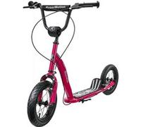 HyperMotion RUBY 12 Trottinette Enfant & Ado - Freins à Deux Mains - Roues Gonflables 30 cm Cadre en Acier Robuste 50 KG MAX - Cerise Rouge G